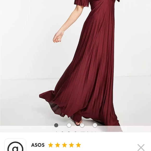 ASOS brand maroon/oxblood dress size uk18 new - Picture 2 of 6